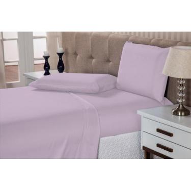 Imagem de Jogo de cama 4 peças veste cama box lençol 2,00x2,20 com elástico 1,88