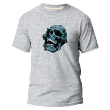 Imagem de Camiseta Básica Algodão Premium Estampa Digital Cranio Verde - Pavesi,
