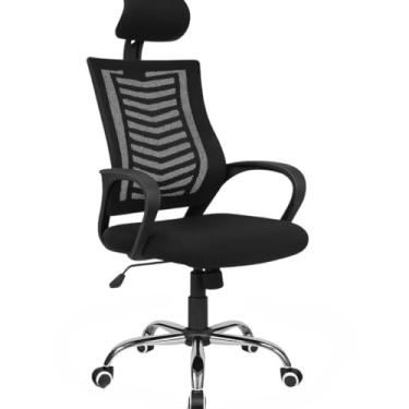 Imagem de Cadeira Presidente para Escritório - Encosto de Cabeça Ajustável, Banco Ergonômico para Diretores e Profissionais