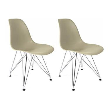 Imagem de Conjunto com 2 Cadeiras Eames Fendi - Base Eiffel Cromada