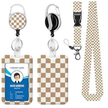 Imagem de Cordão para crachá de identidade, carretel de crachá, verificador para homens, mulheres, fofo, enfermeira, professor, nome, etiqueta, clipe retrátil, chaveiro resistente, trabalho, escritório