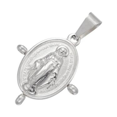 Imagem de Colar Com Pingente De Nossa Senhora Arco-Íris Dourado Para Mulheres, G