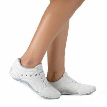 Imagem de Tênis Kolosh Sapatênis Casual Feminino Branco Elástico C1286A, Branco,