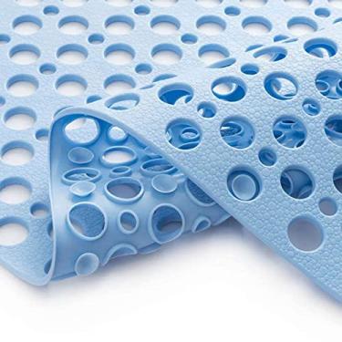 Imagem de Tapete de Banheira com Ventosas Banho Infantil TPE Super Macio Banheiro Lavável à Máquina Superfície Texturizada Anti-Fadiga Anti-Mofo Seguro para Bebês Crianças Pequenas e Idosos