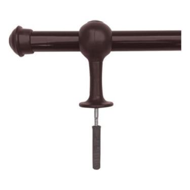 Imagem de Conjunto de varões para cortinas em madeira com 2,00 m x 19 mm(MARROM)