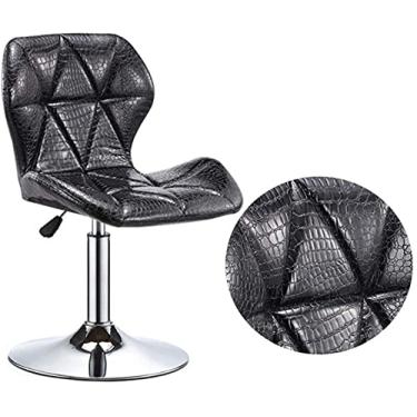 Imagem de U5GAAALPPQ9 Banco de bar cadeira de escritório ajustável com encosto banco de bar confortável escritório uso doméstico sala de livros biblioteca cadeira de computador com base cromada (Cor: H Tamanho