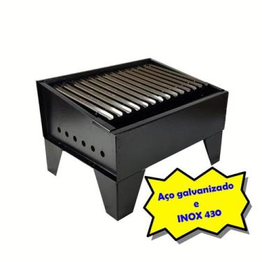 Imagem de Mini Parrilha Churrasqueira Aço Galvanizado Grelha Argentina - Major B