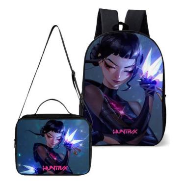 Imagem de Mochila Simples Com Lancheira Termica Kit Infantil Escolar Estampa Kpo