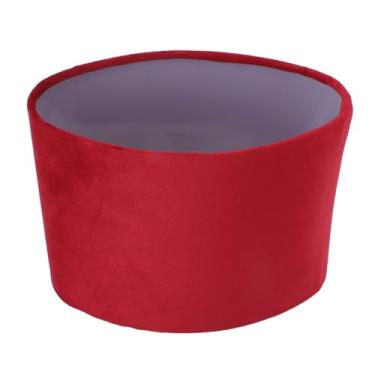 Imagem de Alomejor Abajur Oval, Tecido de Linho Com Soquete Duplo E27 E14 7,1 pol. Abajur de Iluminação Suave para Lâmpadas de Chão de Mesa de Quarto e Sala de Estar (Borgonha)