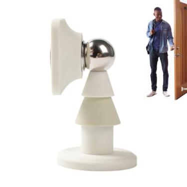 Imagem de Batente de porta magnético | Silencioso sem perfuração - Suporte de parede magnético | para azulejo de metal mármore vidro quarto sala de estar cozinha banheiro apartamento