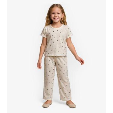 Imagem de Pijama Menina Infantil Select Bege, 4, Bege
