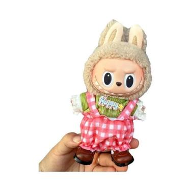 Imagem de Conjunto De Roupa Para Boneca Labubu De Vinil 17cm: Vestido De Bolinha