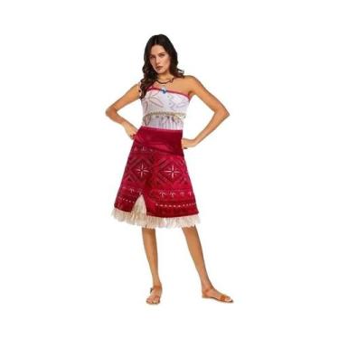 Imagem de Fantasia De Cosplay Moana Para Mulheres, Saia Com Franjas, Vestido De 