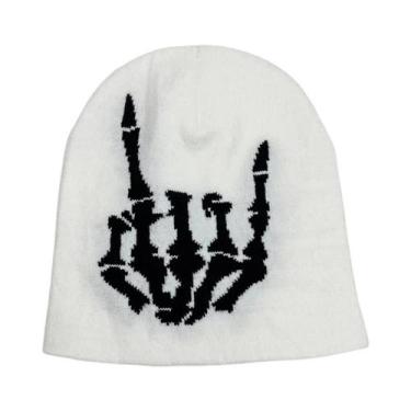 Imagem de Gorro De Lã Tricotado Com Letras Estilo Hip Hop, Moda De Rua Para Outo