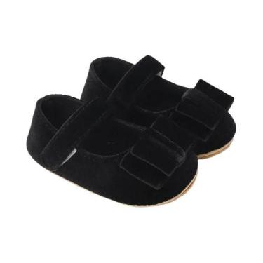 Imagem de Sapatos Antiderrapantes Pretos Para Bebês, Para Meninos E Meninas De 0