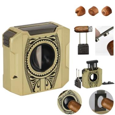 Imagem de Cortador de charutos 5 em 1 ferramenta para charutos com cortadores de charutos (corte V e corte reto) e 2 furadores de charutos e um Nubber, ideal como acessórios de charutos para homens, também é um