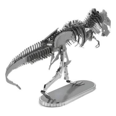 Imagem de Quebracabeça 3D Metal Earth Dinossauro TRex Miniatura em Metal Escultu
