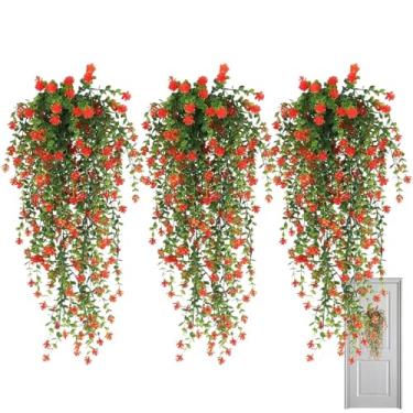 Imagem de Videiras falsas, ornamento de flores artificiais macias, flor de resistente a UV, design bonito e estético para ambientes internos e externos, casa, jardim, quarto, cozinha, escritórios