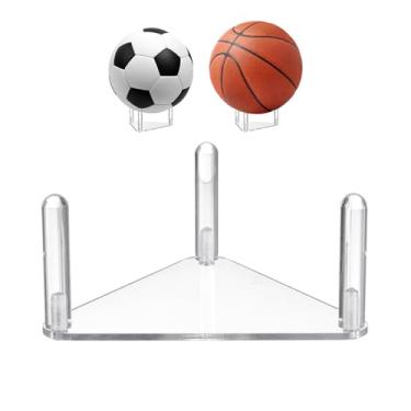 Imagem de Suporte de futebol, rack de vôlei de acrílico, suporte de basquete | para esportes, vôlei, casa, academia, quarto, decoração de mesa