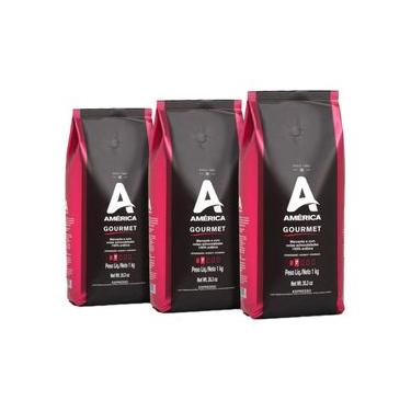 Imagem de Café Torrado em Grãos Gourmet - 3 Pacotes de 1kg