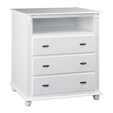 Imagem de Cômoda 3 Gavetas Nicho 401 Laca Branca