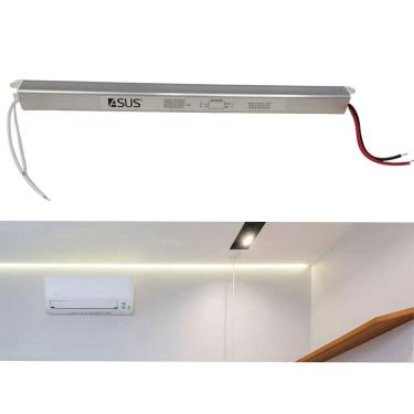 Imagem de Fonte Slim Drive 48w 12v 4a Bivolt Perfil Fita Led Lustre Multiuso Luminaria