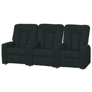 Imagem de Poltrona Tripla Reclinável Cinema Jetta Verde Escuro Matrix