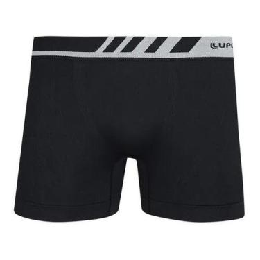 Imagem de Cueca boxer microfibra sem costura lupo 00671-002, Preto, G