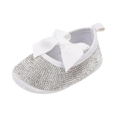 Imagem de Tênis Brilhante Com Laço De Diamante Para Meninas Pequenas, Sapatos Bo