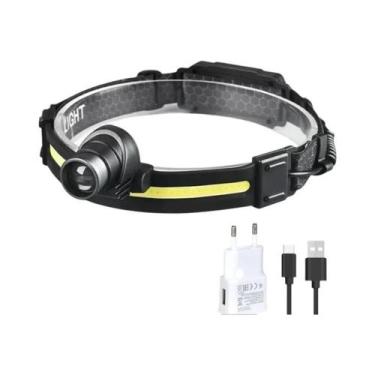 Imagem de Lanterna De Cabeça LED Com 7 Modos XPE+COB, Lanterna Sensorial Para Pe