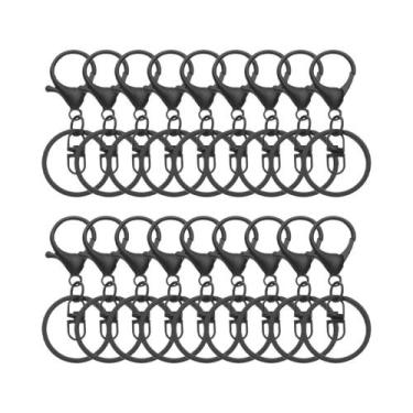 Imagem de Chaveiros Com Fecho Lagosta De Metal 15 30 50 80 Peças, Gancho Giratór