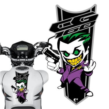 Imagem de Adesivo Faixa Gravata Sem Resina Moto Cg 150/160 Coringa Preto Cor Cg 160