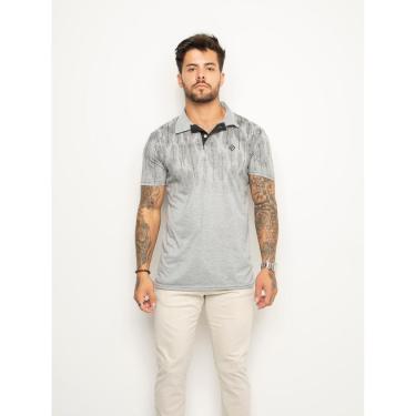 Imagem de Camisa Polo Masculina Com Botões Estampa e Aplique Comfort Premium-Masculino