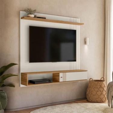 Imagem de Painel Suspenso Milão Frisado 1,36m para TV até 55 Polegadas Peternell