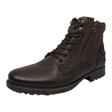 Imagem de Bota Coturno Masculino Conforto Tratorado Couro Pegada-Masculino