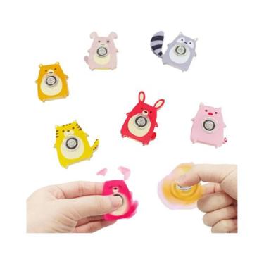 Imagem de Fidget Spinners De Animais 6 Peças Brinquedo Giratório De Acrílico Par