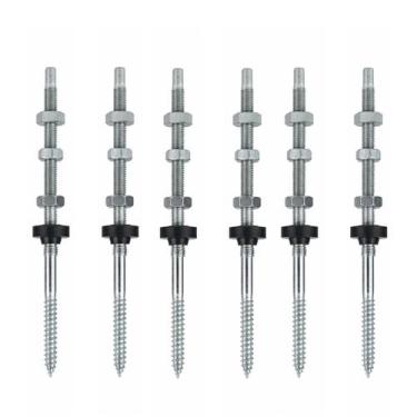 Imagem de Kit 6 parafuso estrutura painel solar telha fibro madeira - METAL PART