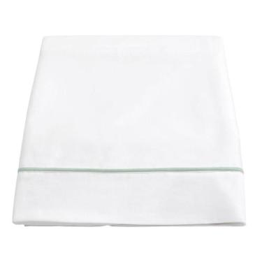 Imagem de Lençol Superior Basics em Vivo Branco e Verde Menta 200 Fios - Westwin