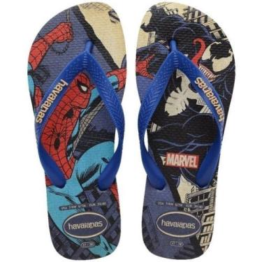 Imagem de Chinelo Havaianas Top Marvel Homem-Aranha, Azulmarinho, 39/40