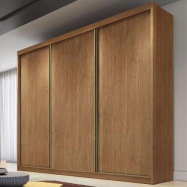 Imagem de Guarda-Roupa Casal Maestrazza 3 Portas 8 Gavetas 100% Mdf Cumaru - Pnr