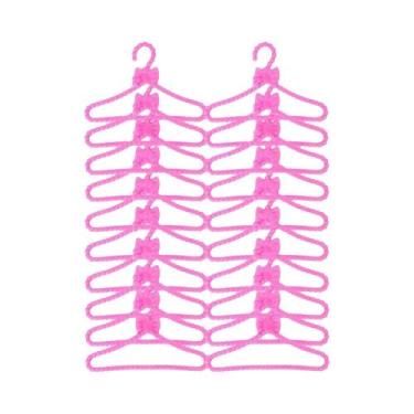 Imagem de Mini Cabides De Plástico Para Bonecas, 20 Peças, Estilos Variados, Par