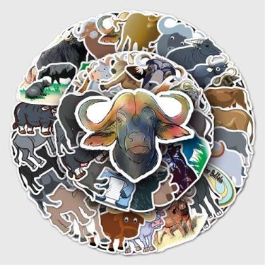 Imagem de Adesivos de vinil impermeável Buffalo Animal 50 unidades/lote - yiweis