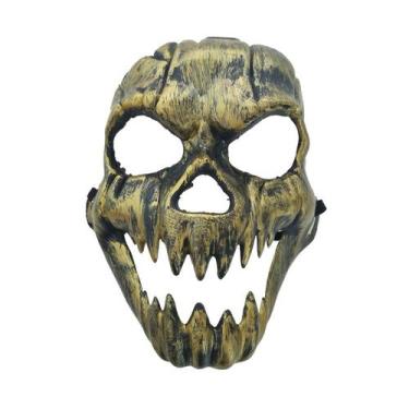 Imagem de Máscara de cosplay Scary Skeleton Halloween Plastic Overhead - yiweisa