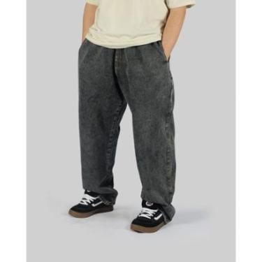 Imagem de Calça DR7 Street Jeans Reta Estonada Beauty & Pain - Preto-Unissex