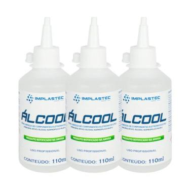 Imagem de Kit 3 Álcool Isopropilico 110ml - 99,8% PCI Limpeza Eletrônica, Placas