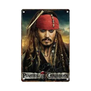 Imagem de Placa De Metal Retrô Piratas Do Caribe Disney Arte De Parede Decoração