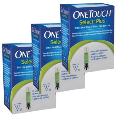 Imagem de Tiras Reagentes Medidor Glicemia Diabetes One Touch Select Plus com 15