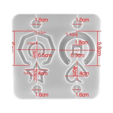Imagem de Molde De Silicone Em Forma De Coração, Folha E Lua Para Resina Epóxi, 