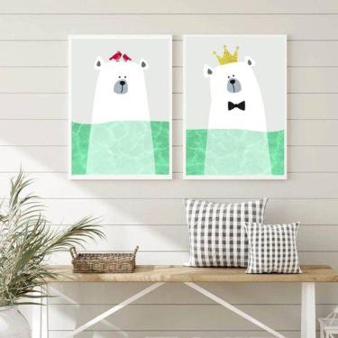 Imagem de Kit 2 Quadros Decorativos Sea Bear