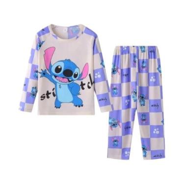 Imagem de Conjunto De Pijamas De Desenho Animado Disney Stitch Para Meninos, Cal